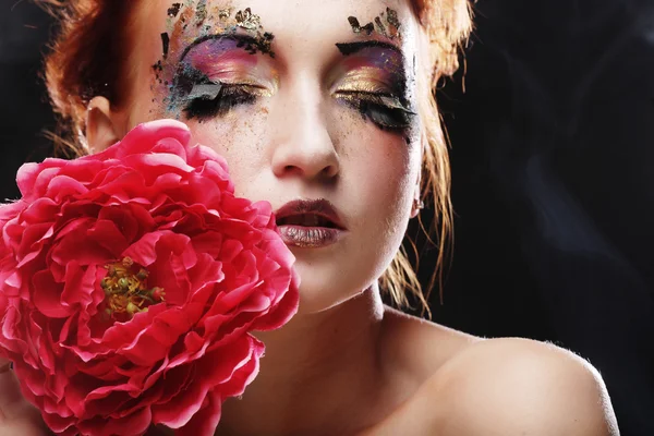 Woman with creative make up — Stock Photo, Image