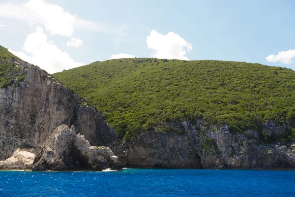 Blauwe grotten op het eiland Zakynthos — Stockfoto