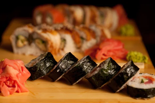 Sushi in japanese restaraunt — Stock Photo, Image