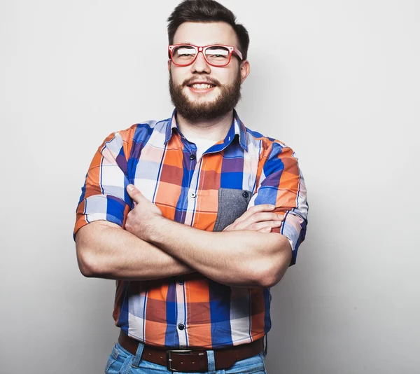 Joven barbudo hipster hombre —  Fotos de Stock