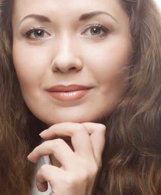 kadın yüzü temiz saflık deri ile