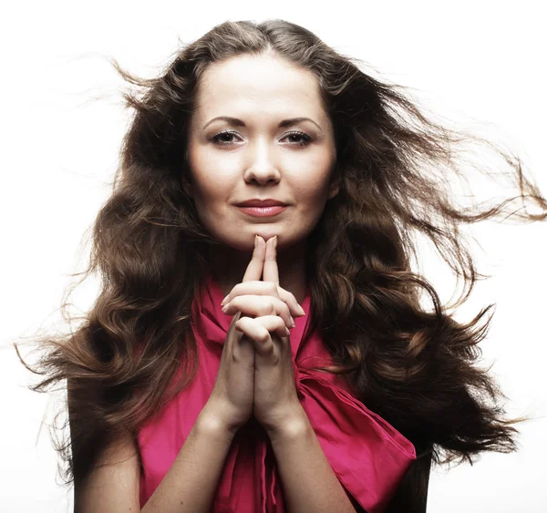 Young woman with long hair — Stock Photo, Image