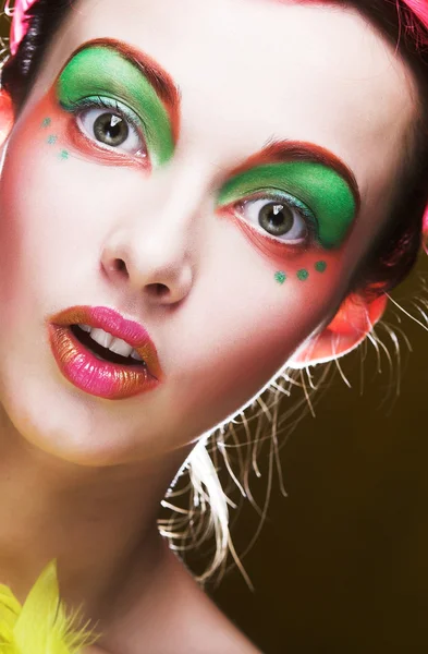 Ragazza con visage creativo — Foto Stock