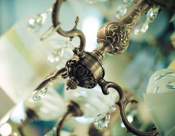 Vintage kristallen lamp details — Stockfoto