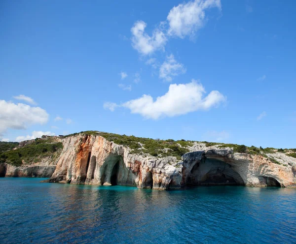 Błękitne jaskinie w Zakynthos, Wyspy Jońskie, Grecja — Zdjęcie stockowe