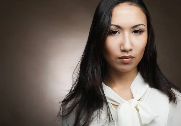 Μόδα Και Άνθρωποι Έννοια Όμορφη Νεαρή Ασιατική Γυναίκα Μοντέλο Μακριά — Φωτογραφία Αρχείου