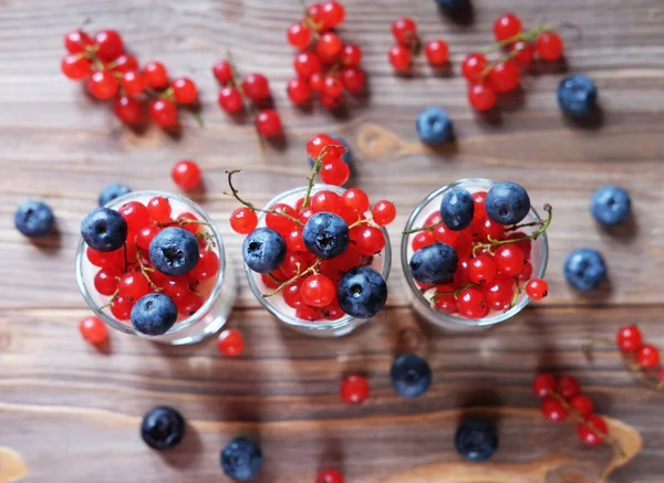 Good Morning Healthy Breakfast White Yogurt Fresh Berries Glass Jar — Stock Photo, Image