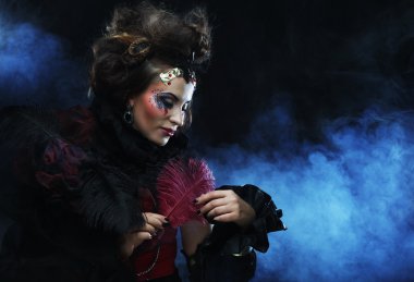 sanatsal Makyajlı kadın portresi