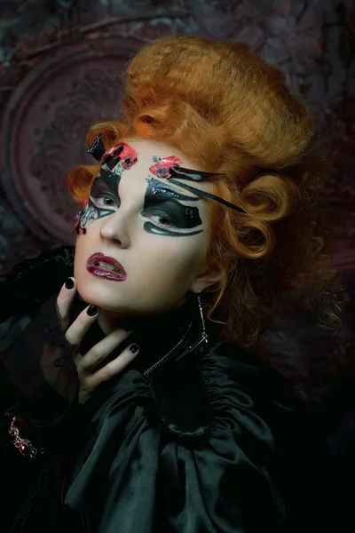 Gotik cadı. Karanlık kadın. — Stok fotoğraf