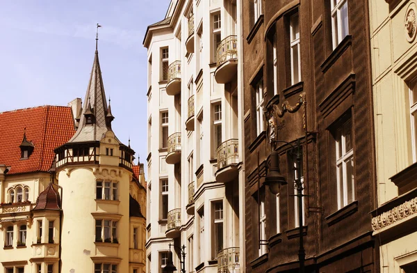 Hermosa calle en Praga — Foto de Stock