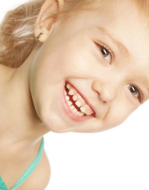 Sevimli gülen kız.