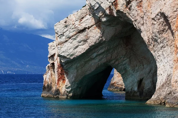 Blå grottor på ön Zakynthos, Grekland — Stockfoto