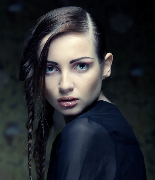 Portrait of beautiful young blonde woman — Stock Photo, Image