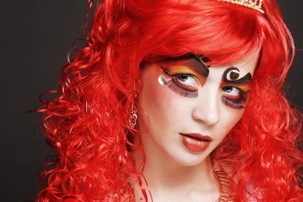 Principessa con i capelli rosso brillante — Foto Stock