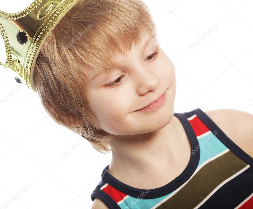 little boy with crown