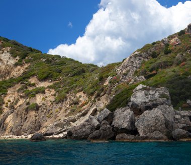 Zakynthos adasındaki mavi mağaralar
