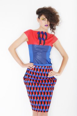 Moda model parlak elbise