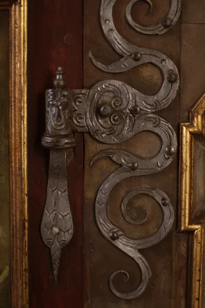 Vintage ezüst ajtó, Prága — Stock Fotó