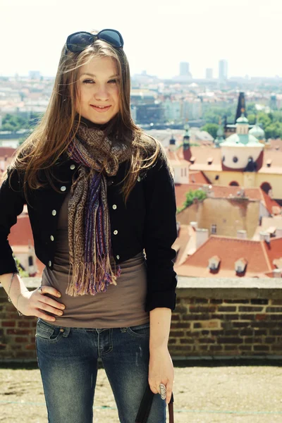 Young woman in Prague — Stock Photo, Image