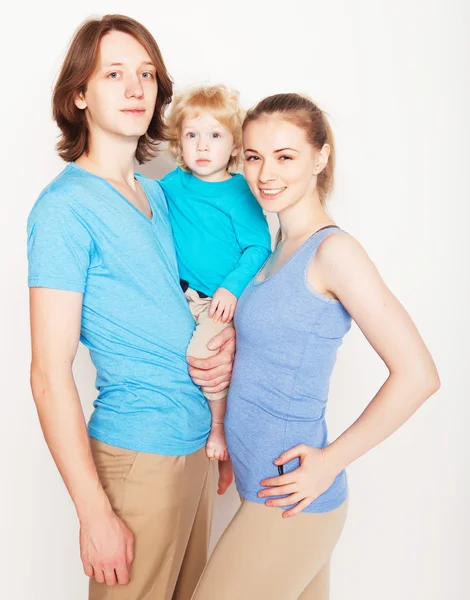 Happy sporty family — Stock Photo, Image