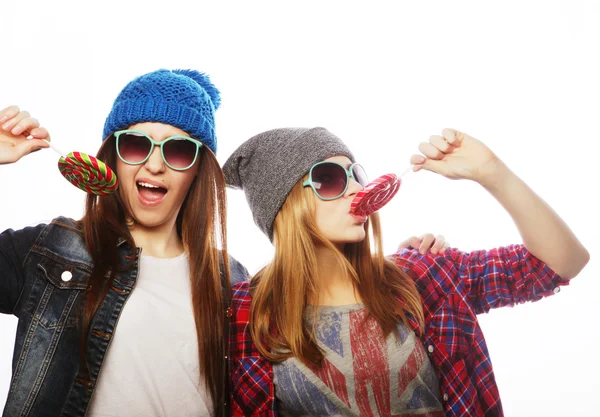 Two cheerful best friends — Stock Photo, Image