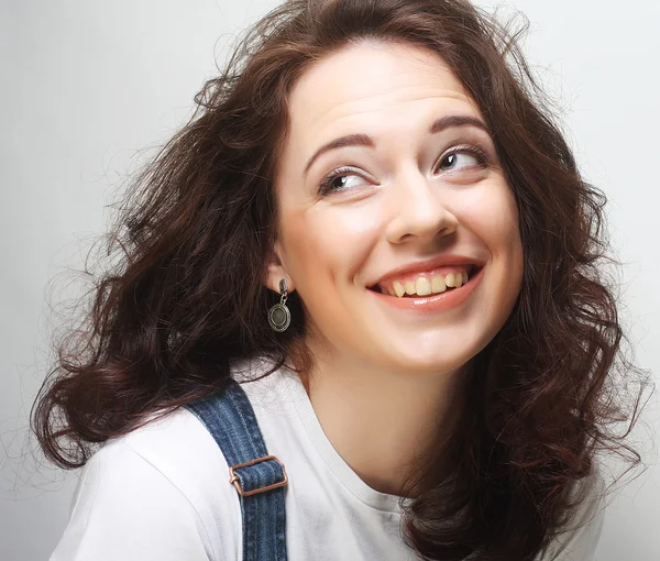 Beautiful young surprised woman. — Stock Photo, Image