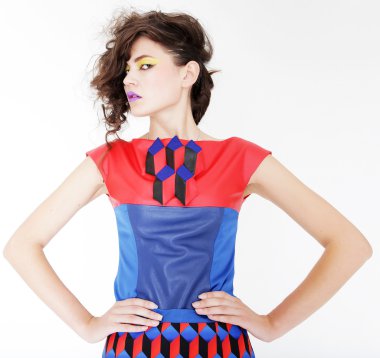 Moda model parlak elbise