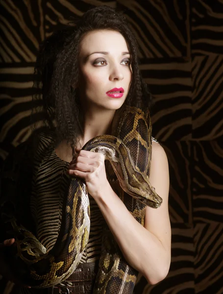 Girl and snakes