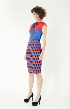 Moda model parlak elbise