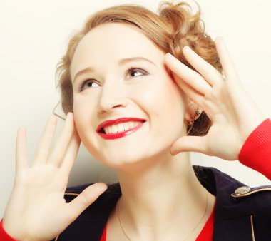 güzel kadın çekici diş ile