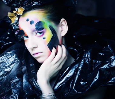 Parlak yaratıcı makyaj.