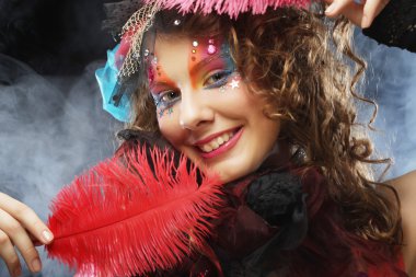 kadın doll tarzı moda çekim.