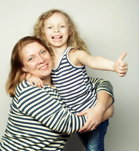 Happy mother and little daughter — Stock Photo, Image