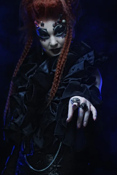 Gotik cadı. Karanlık kadın.. — Stok fotoğraf