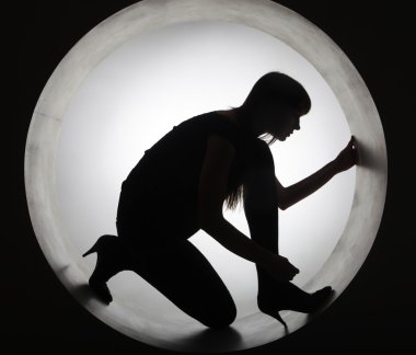 şık siluet kadın daire