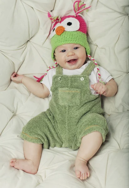 Portrait of cute happy 5 month old baby — Stock Photo, Image