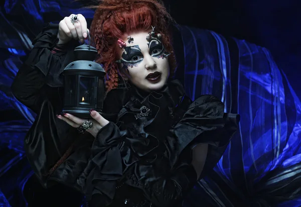 Gotik cadı. Karanlık kadın.. — Stok fotoğraf