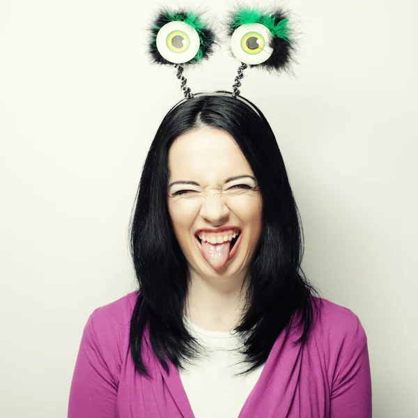 Beautiful young surprised woman — Stock Photo, Image