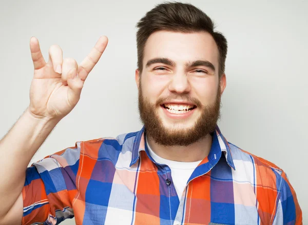 Man showing heavy gesture — Stock Photo, Image