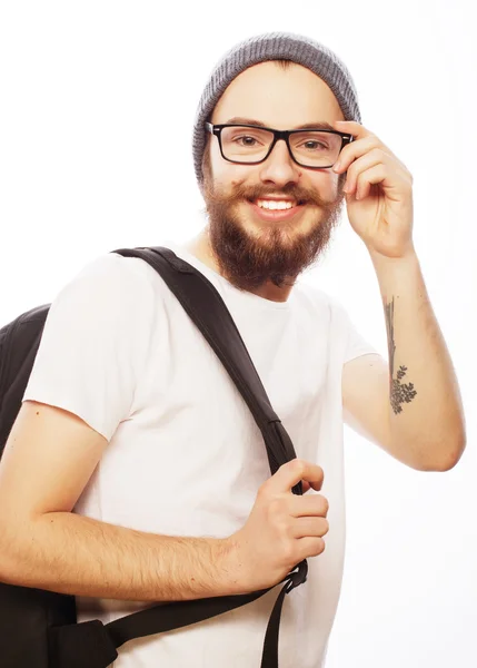 Happy young bearded man — Stock Photo, Image