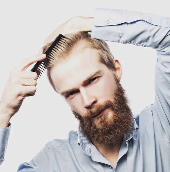 Młody brodaty mężczyzna — Zdjęcie stockowe