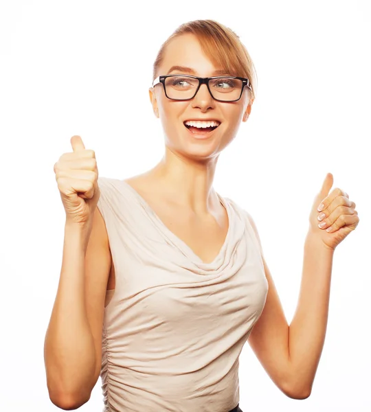 Happy smiling business woman — Stock Photo, Image