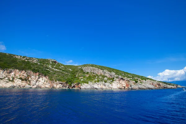 Cuevas azules en la isla Zakynthos — Foto de Stock