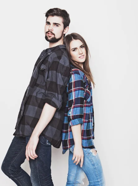 Casal de Hipster. — Fotografia de Stock