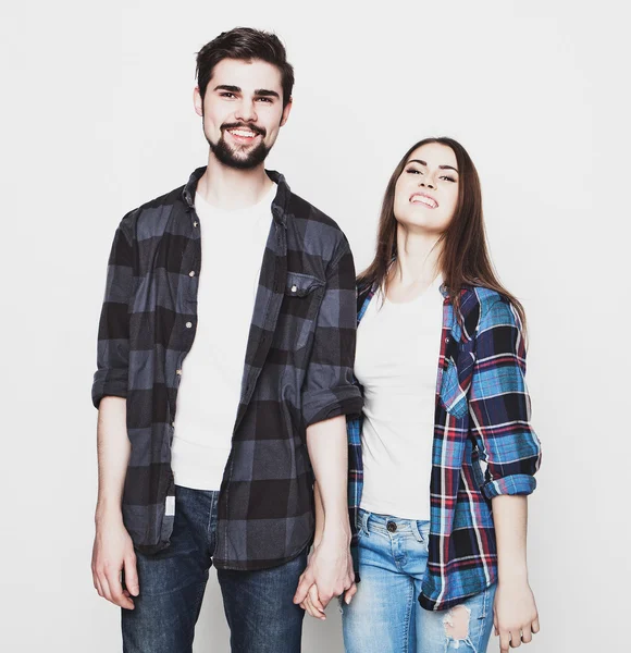 Casal de Hipster. — Fotografia de Stock