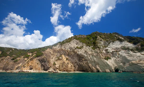 Blå grottor på ön Zakynthos, Grekland — Stockfoto