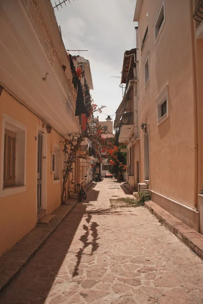 Una strada tipica della città di Zante — Foto Stock