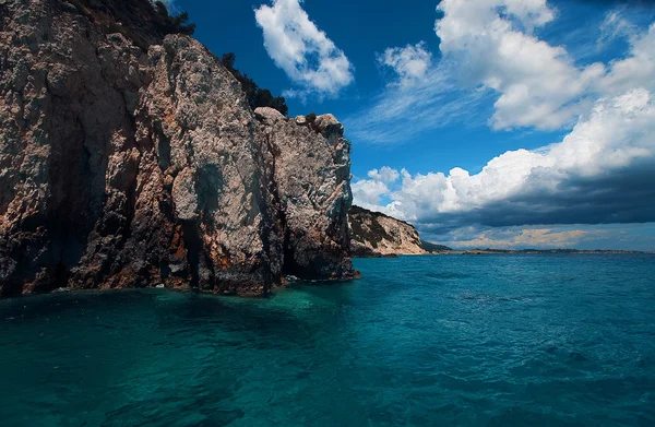 Niebieskie jaskinie na wyspie Zakynthos — Zdjęcie stockowe