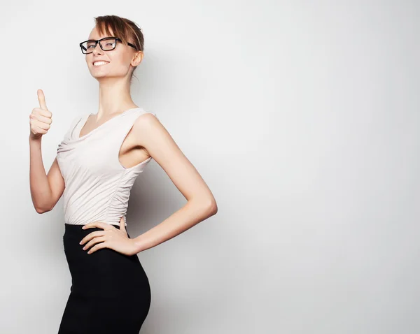 Young  business woman wearing glasses — Stock Photo, Image