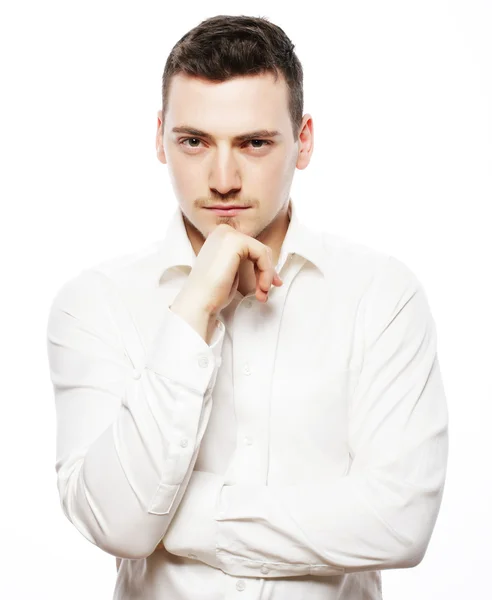Young business man thinking — Stock Photo, Image